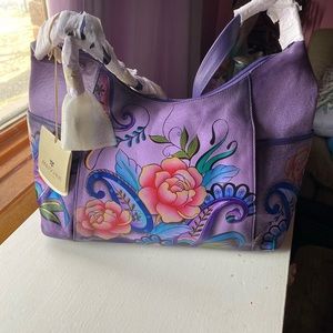 Anuschka purse new large purple